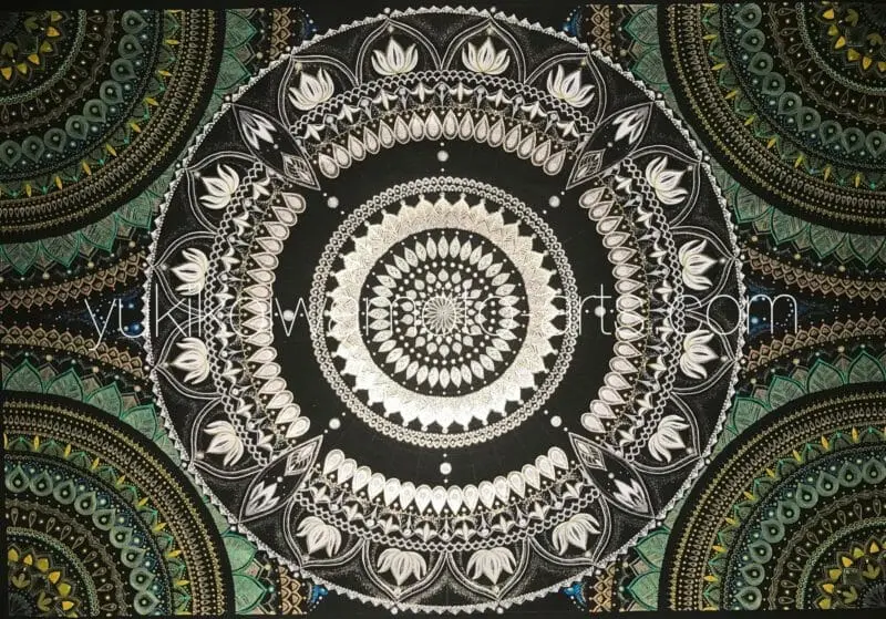 曼荼羅アート「白多羅菩薩」｜Mandala art 