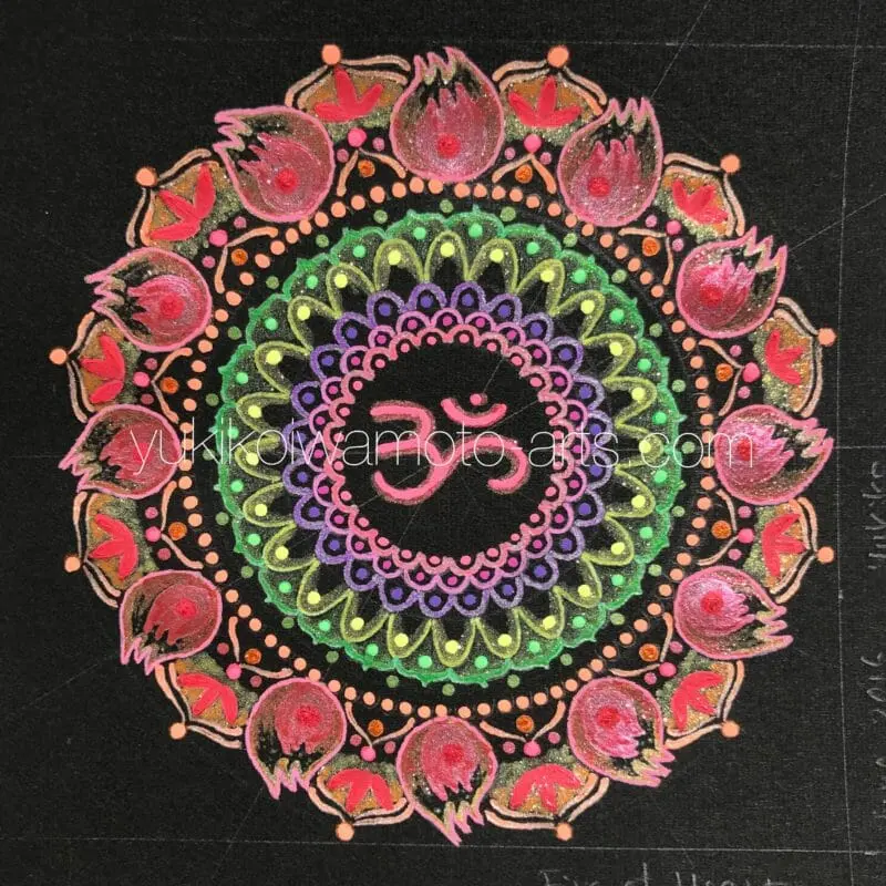 曼荼羅アート「ハートの炎」｜Mandala art 