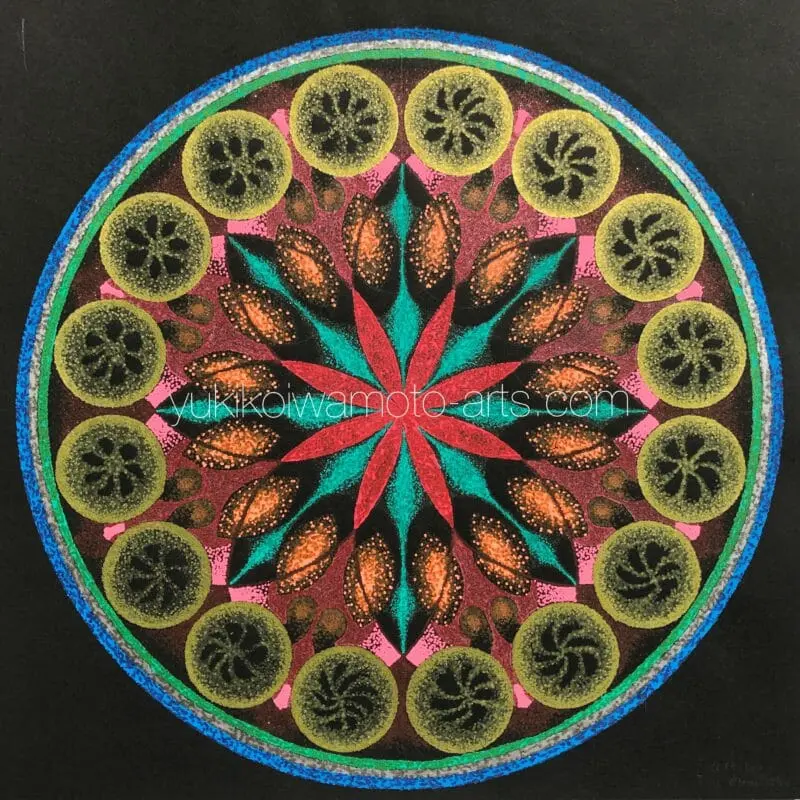 曼荼羅アート「火の元素」｜Mandala art “Fire element” | 幸運を呼ぶ