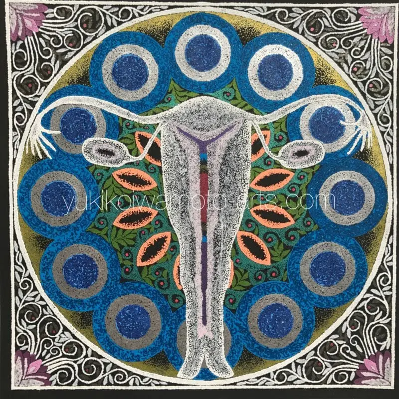 曼荼羅アート「子宮、愛しい母なる地球」｜Mandala Art “Uterus