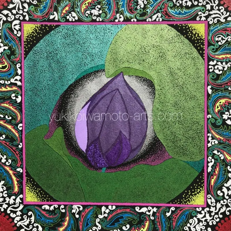 曼荼羅アート「紫の蓮」｜Mandala art “Purple lotus” | 幸運を呼ぶ