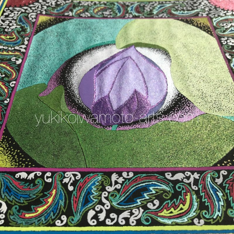 曼荼羅アート「紫の蓮」