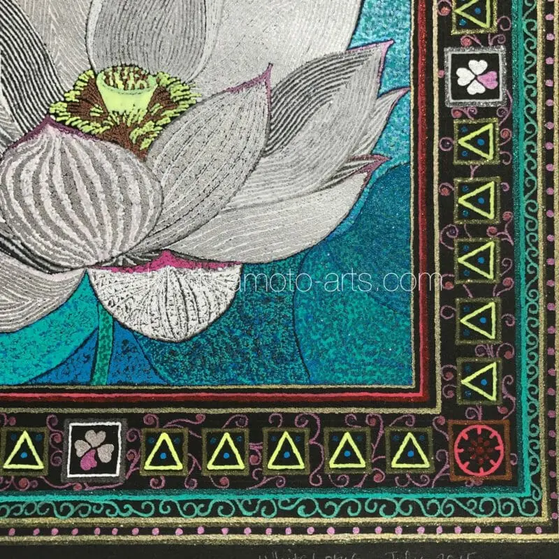 曼荼羅アート「白い蓮」｜Mandala art “White lotus” | 幸運を呼ぶ