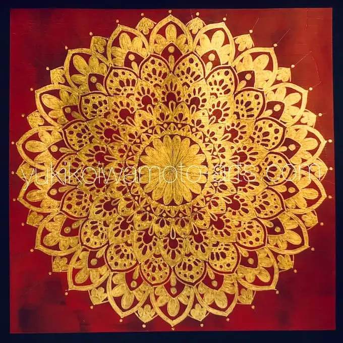 ブロッターアート 曼荼羅の守護者 曼荼羅アート「母なる地球と太陽」｜Mandala art “Mother earth and