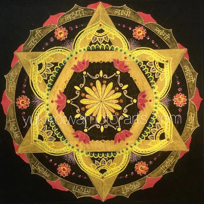 金運アップ】曼荼羅アート「繁栄」：ラクシュミー女神の神聖な