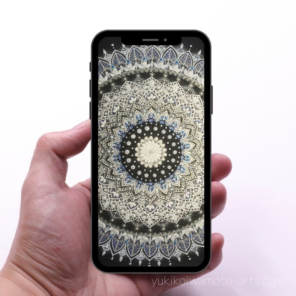 曼荼羅アート「感謝」スマホ待ち受けイメージ