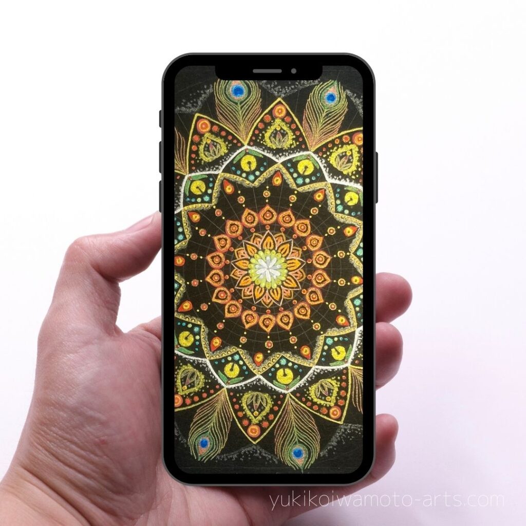 曼荼羅アート「吉兆」スマホ待ち受けイメージ