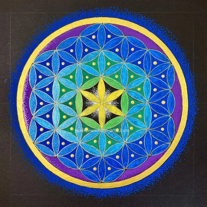 神聖幾何学】フラワー・オブ・ライフ「碧の扉」｜[Sacred Geometry