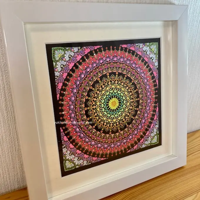 曼荼羅アート「咲き誇る」｜Mandala art “Blooming” | 幸運を呼ぶ