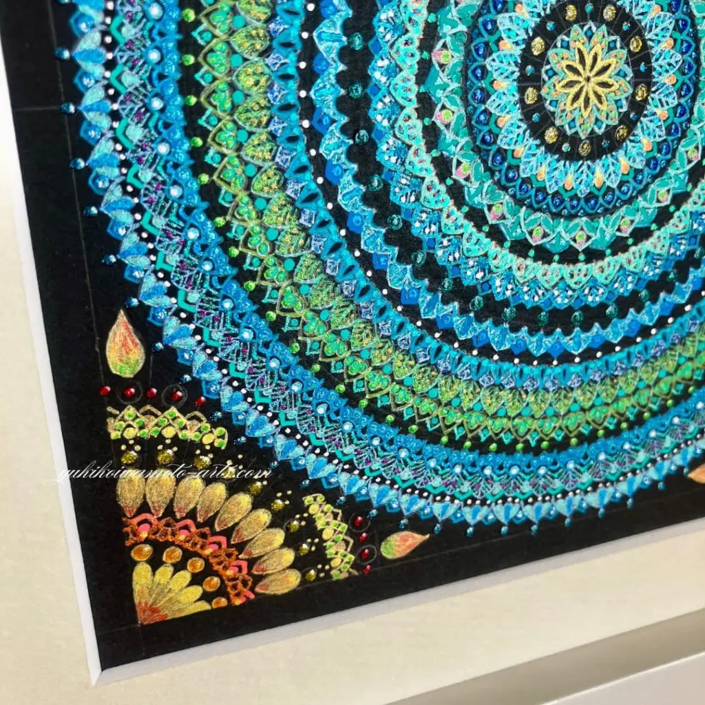 曼荼羅アート「母なる地球と太陽」｜Mandala art 