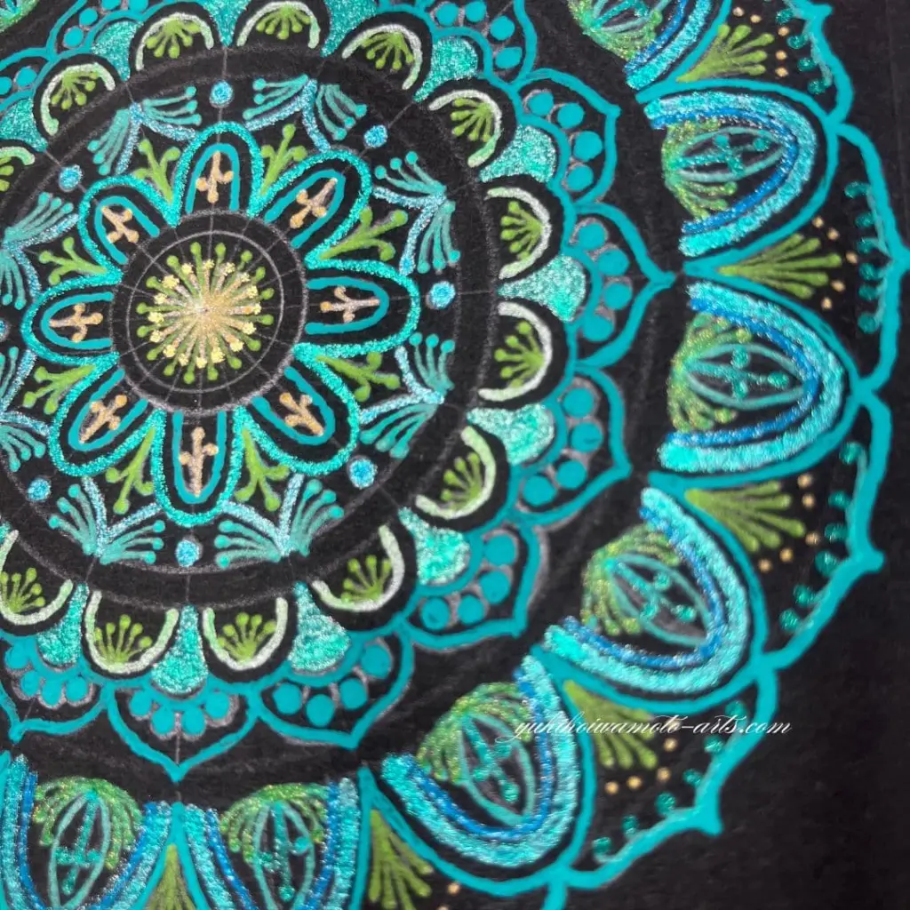 曼荼羅アート「ヒーリング・グリーン」｜Mandala art “Healing Green