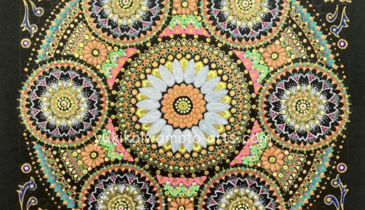 点描曼荼羅アート「ある天使のエネルギー トライアングルの形」【神聖