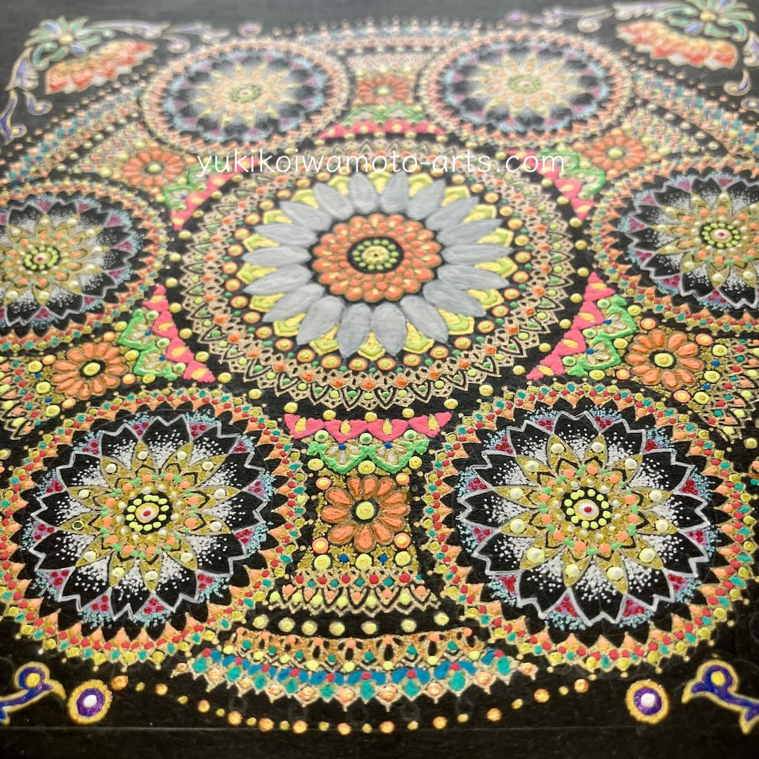 曼荼羅【祝福】オレンジ・ゴールドのきらめき経営者に成功へと導く癒し