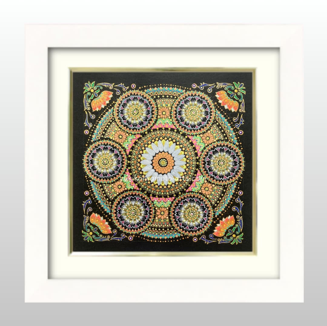 曼荼羅【祝福】オレンジ・ゴールドのきらめき経営者に成功へと導く癒し