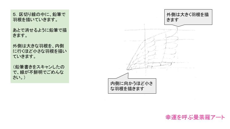 簡単フリーハンド 天使の羽根イラストの描き方手順 ダウンロード 幸運を呼ぶ曼荼羅アート教室