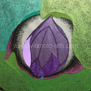 岩本幸子　曼荼羅アート作品「紫の蓮」