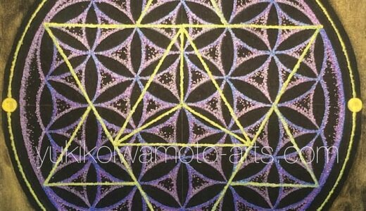 【神聖幾何学】フラワー・オブ・ライフとマカバのコンビネーション点描曼荼羅アートの描き方